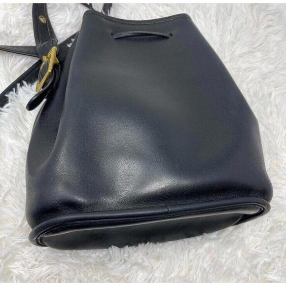 COACH 90’s Vintage Purse Lula's Legacy Leather Bucket Bag Black 9952 - Picture 8 of 14